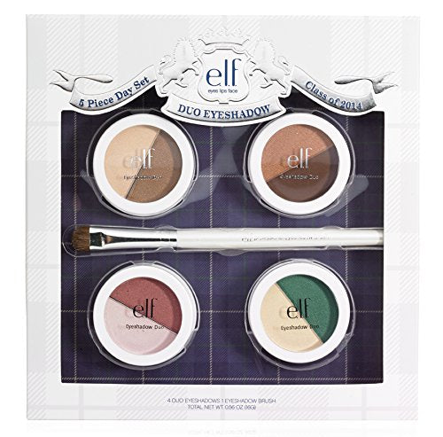 e.l.f. 4 Piece Duo Eyeshadow and Brush Set, Day Beauty & Personal Care e.l.f.