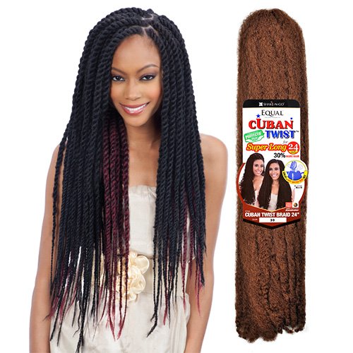 FreeTress Equal Synthetic Hair Braids Double Strand Style Cuban Twist Braid 24" (530)
