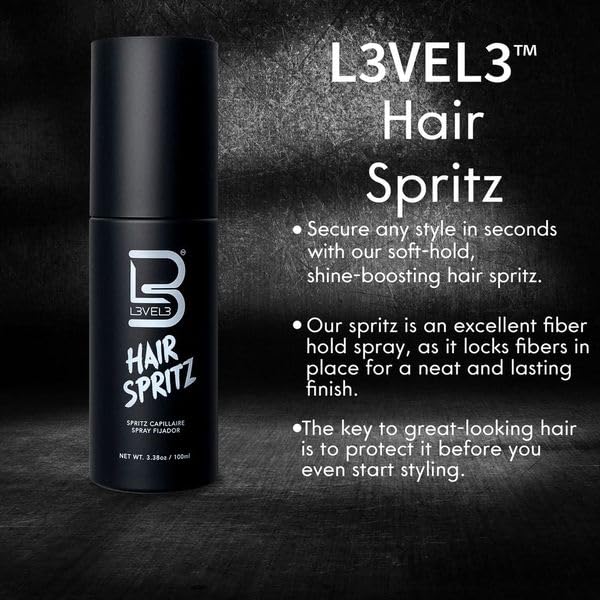 L3 - Level 3 Hair Spritz Spray - Lock Hair Fibers - Flexible Hold Hair Protectant and Styling Spray Beauty & Personal Care L3