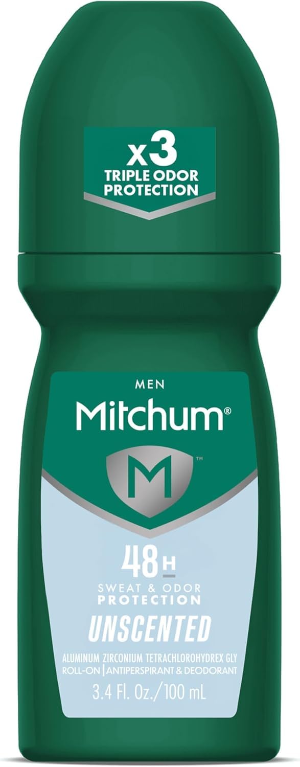 Mitchum Invisible Anti-Perspirant & Deodorant Roll-On, Unscented 3.4 oz (Pack of 10) Beauty and Personal Care Mitchum