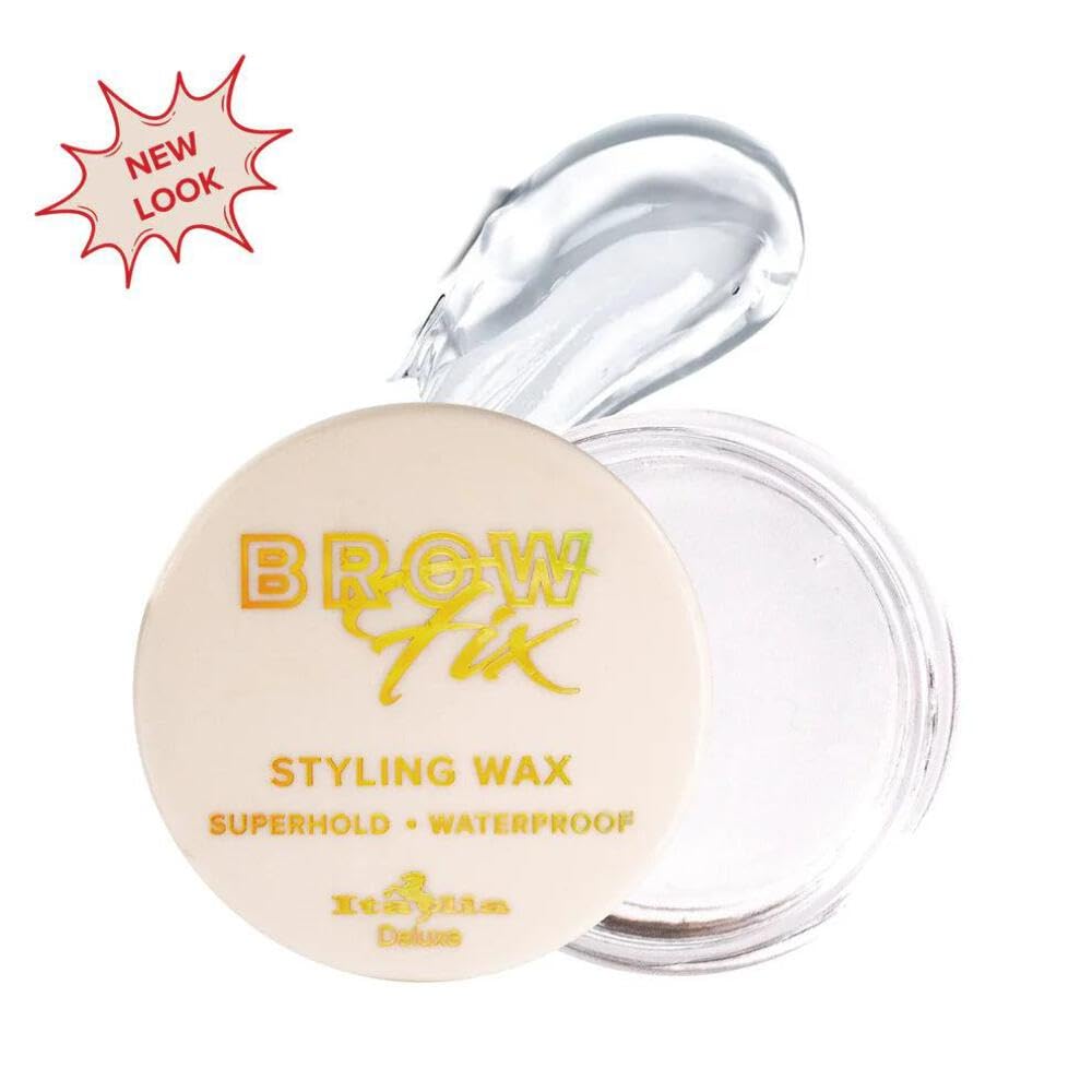 Italia Deluxe 1 x Brow Lift Fix Styling Wax Clear Eyebrow Shaping Wax Superhold Waterproof & Carrying Bag Beauty & Personal Care Italia Deluxe