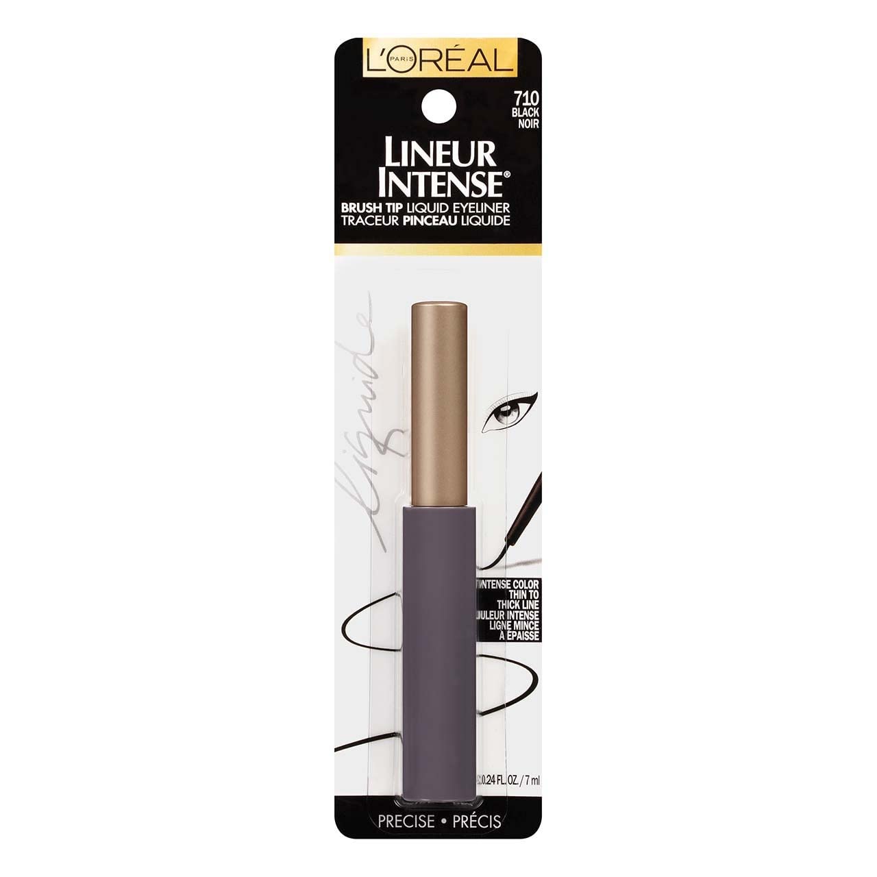 L'Oreal Paris Lineur Intense Brush Tip Liquid Eyeliner, 710 Black (Pack of 2) Beauty & Personal Care L'Oreal Paris