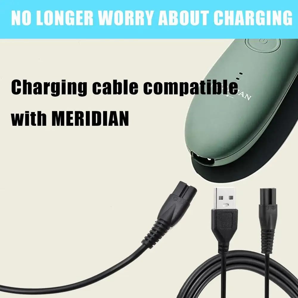 Charger Cable for Meridian Grooming Electric Shaver Trimmer Replacement Charging USB Cable Power Cord 3.3FT Beauty and Personal Care i COVER