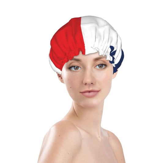 Panama Flag Prints Shower Cap Double Layer Lined Waterproof Bathing Shower Hat Beauty and Personal Care Hayyett