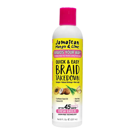 Jamaican Mango & Lime Braids Your Way Quick & Easy Braid Takedown Lotion - Detangling & Braid Removal Softens Knots, Reduces Breakage, Moisturizes Beauty & Personal Care Jamaican Mango & Lime