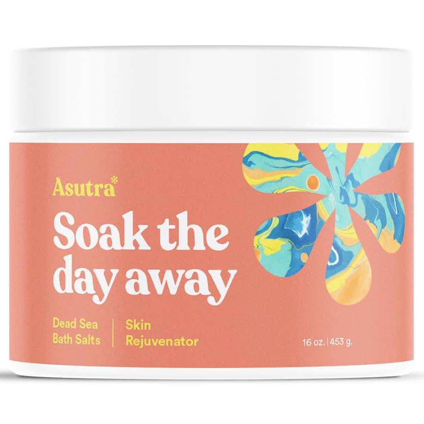 ASUTRA Dead Sea Bath Salts (Skin Rejuvenator), 16 oz - Soak in Rich & Vital Healing Minerals - Pamper & Soften Skin with Grapefruit, Juniper Beauty and Personal Care ASUTRA