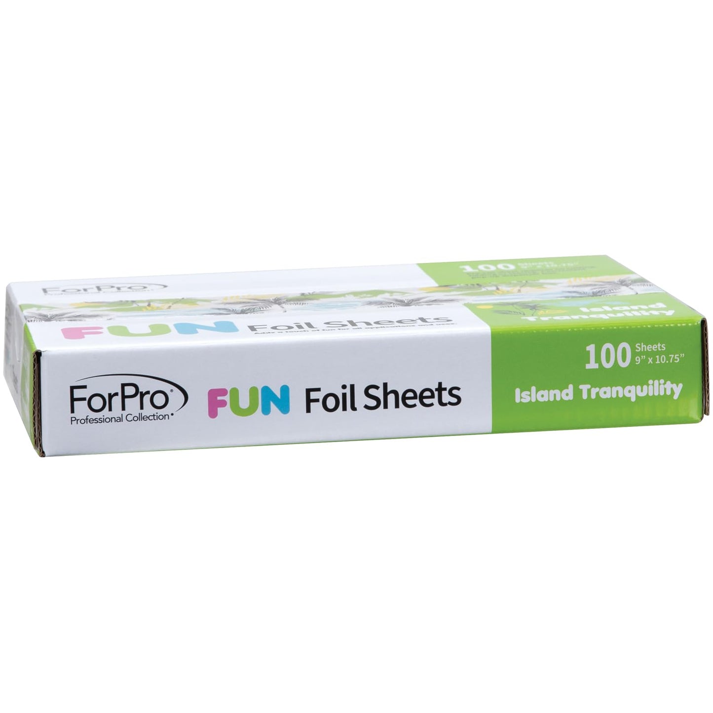 ForPro FUN Island Tranquility 9" Foil Sheets, Aluminum Hair Foils for Color Application and Highlighting Services, Food Safe, Pop-Up Dispenser, 9” W x Beauty & Personal Care ForPro Professional Collection