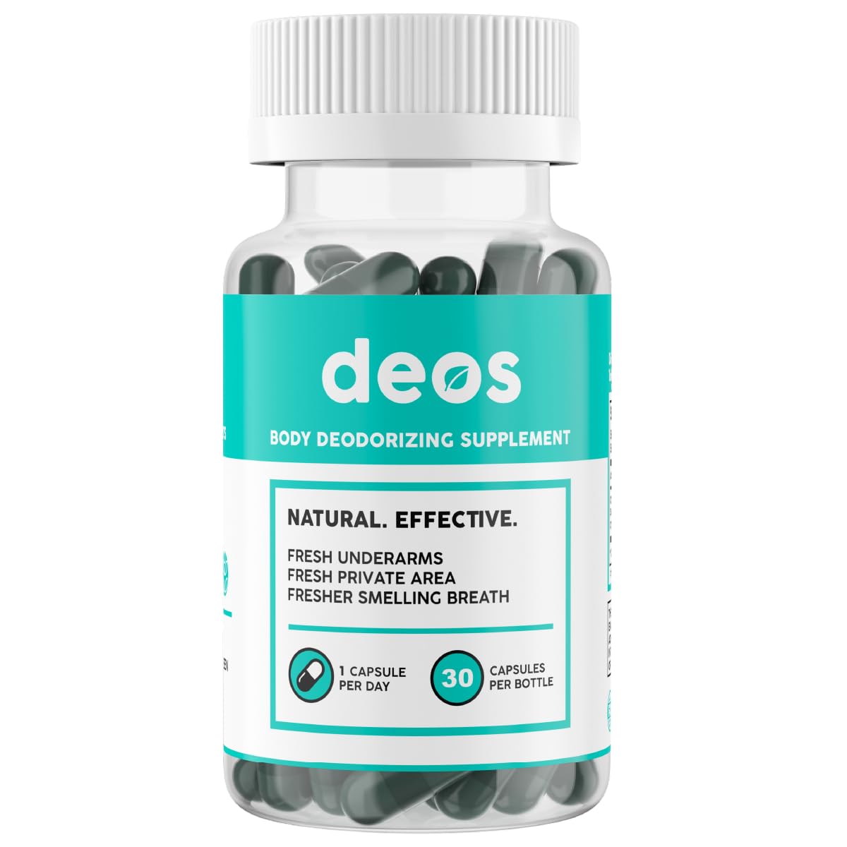DEOS® Internal Deodorant Supplement [Natural Odor Control] - Full Body Deodorizing Capsules for Gut & Skin Health, Detox & Digestion Support Beauty and Personal Care DEOS