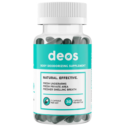 DEOS® Internal Deodorant Supplement [Natural Odor Control] - Full Body Deodorizing Capsules for Gut & Skin Health, Detox & Digestion Support Beauty and Personal Care DEOS