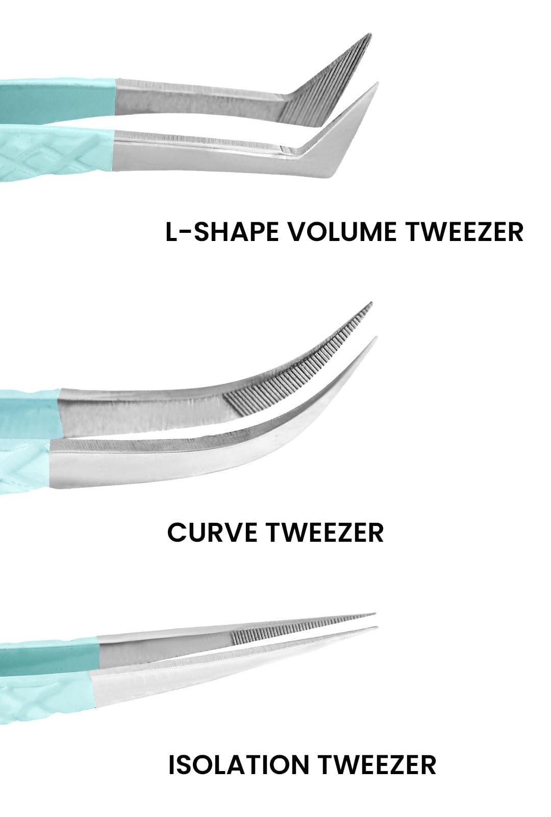 Fiber Tip Lash Tweezers- Pack of 3 Eyelash Extension Tweezers Professional- Lash Tweezers. (Apple Green) Beauty & Personal Care GMI TWEEZERS