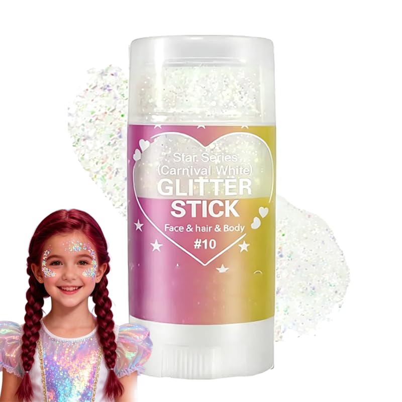 4th of July Glitter Stick, Upgrade Red, White & Blue Body & Hair Sparkle Face Body Glitter for Independence Day Party, Festival & Fun Holiday Look Beauty & Personal Care IKPOPIM