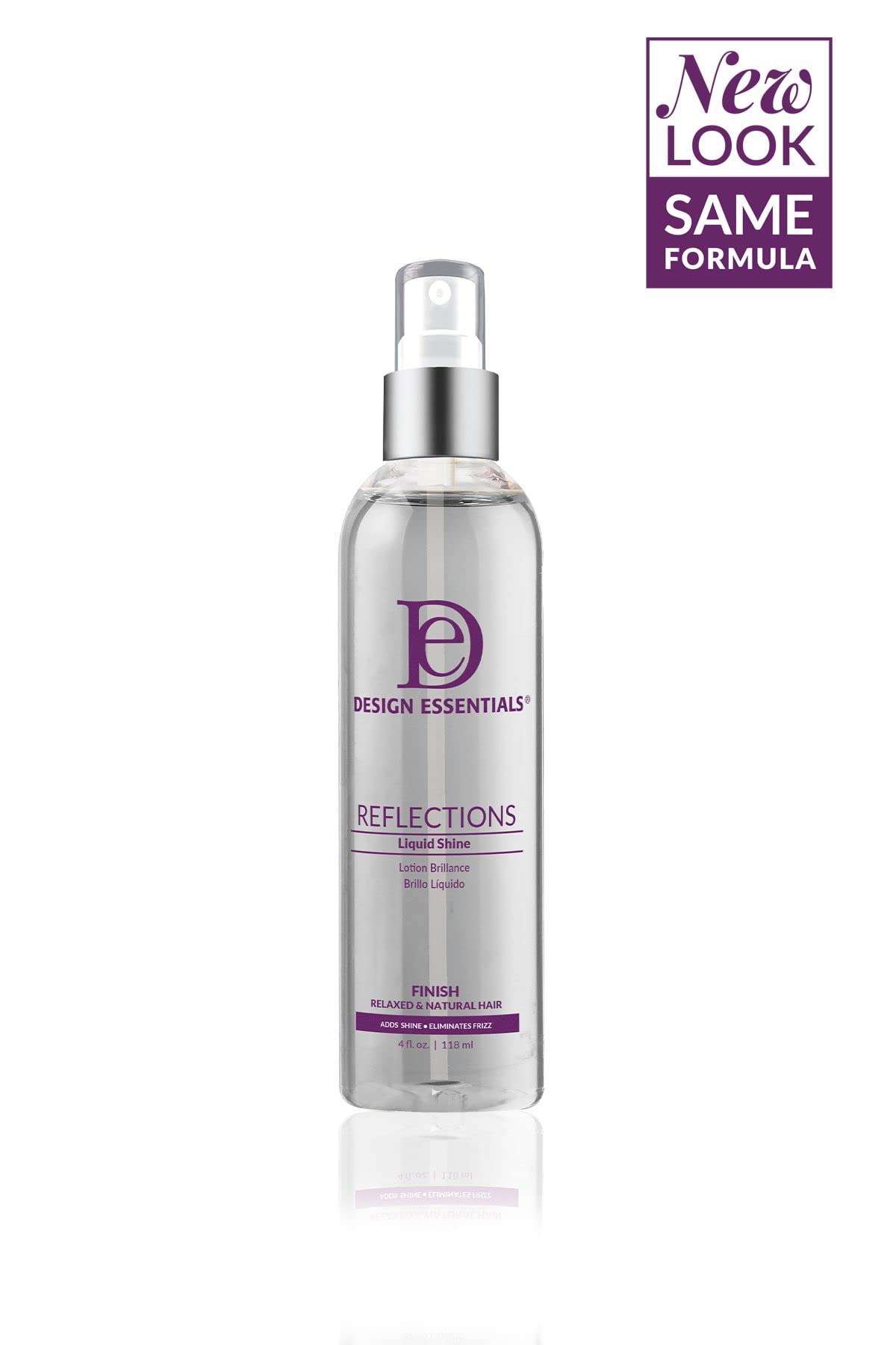 Design Essentials Reflections Liquid Shine, Lightweight Hair Polish Spray for Frizz Control, Thermal Protection & Shine, Alcohol-Free, 4 oz Beauty & Personal Care Design Essentials