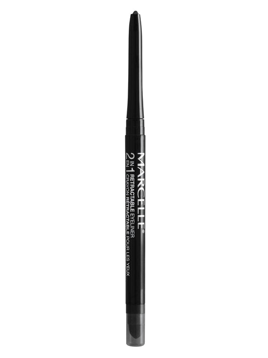 Marcelle 2-in-1 Retractable Eyeliner, Black, Waterproof, Easy-To-Smudge, Smokey Eye, Long-Lasting 12h, Fragrance-Free, Hypoallergenic, Cruelty-Free Beauty & Personal Care MARCELLE