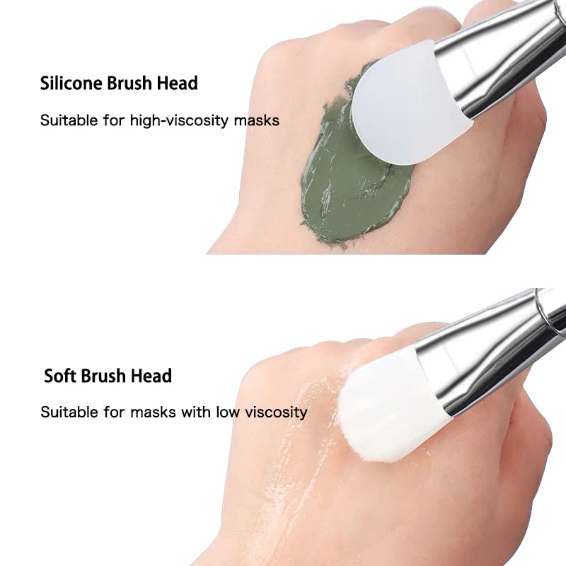 Face Mask Brush 2Pcs, Jrsoul He Face Mask Applicator Double-Ended, Suitable For Mud, Clay, Charcoal Mix Mask, Soft Makeup Beauty Brush Tool Beauty & Personal Care Jrsoul He