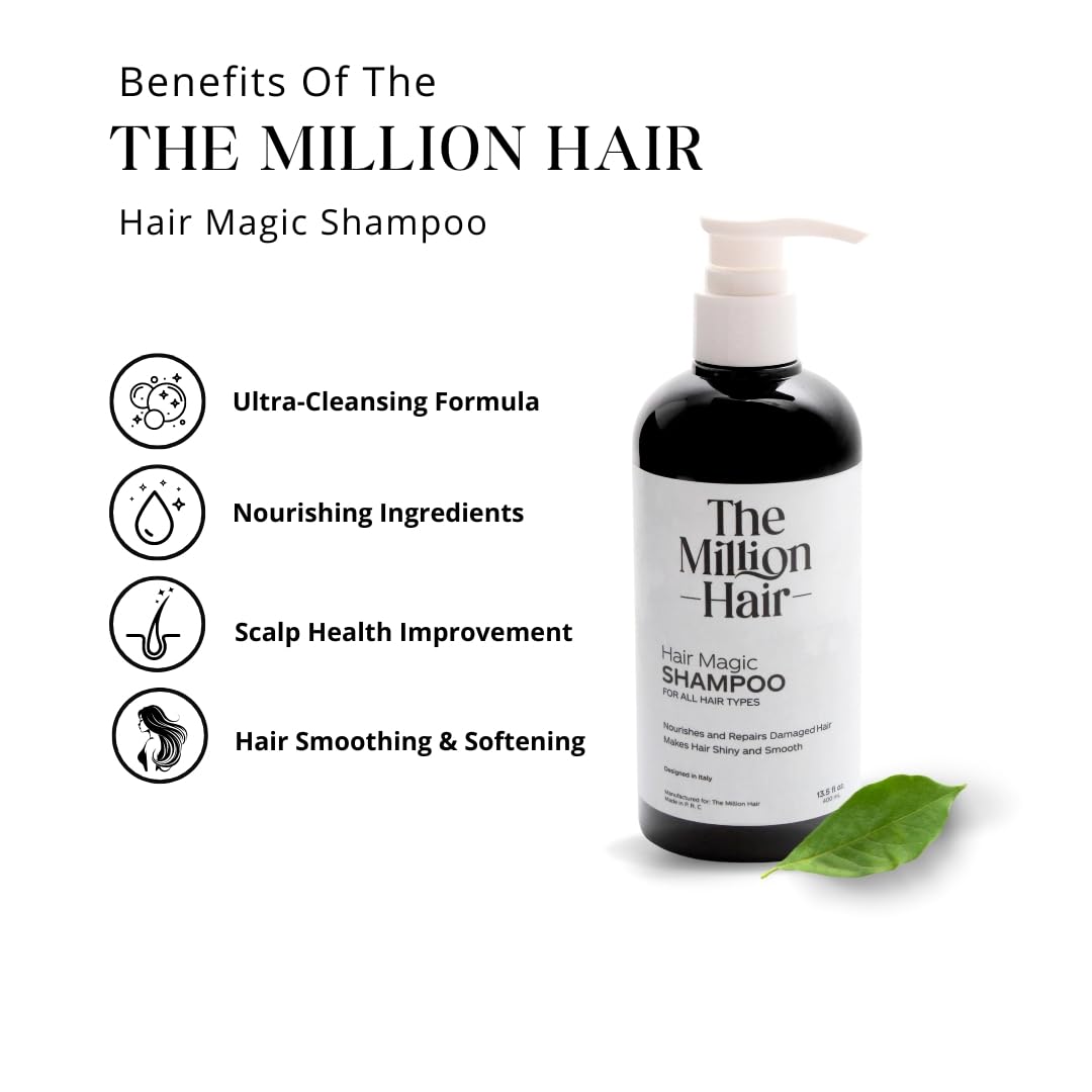 Hair Magic- Shampoo & Conditioner Set By The Million Hair, 13.5 Fl Oz (Pack of 2), White Beauty & Personal Care The Million Hair Inc