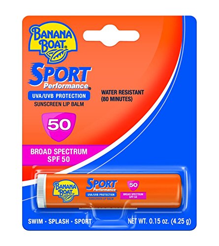 Banana Boat Sunscreen Sport Performance Broad Spectrum Sun Care Sunscreen Lip Balm - SPF 50, 0.15 Ounce (Pack of 24) Beauty and Personal Care Banana Boat