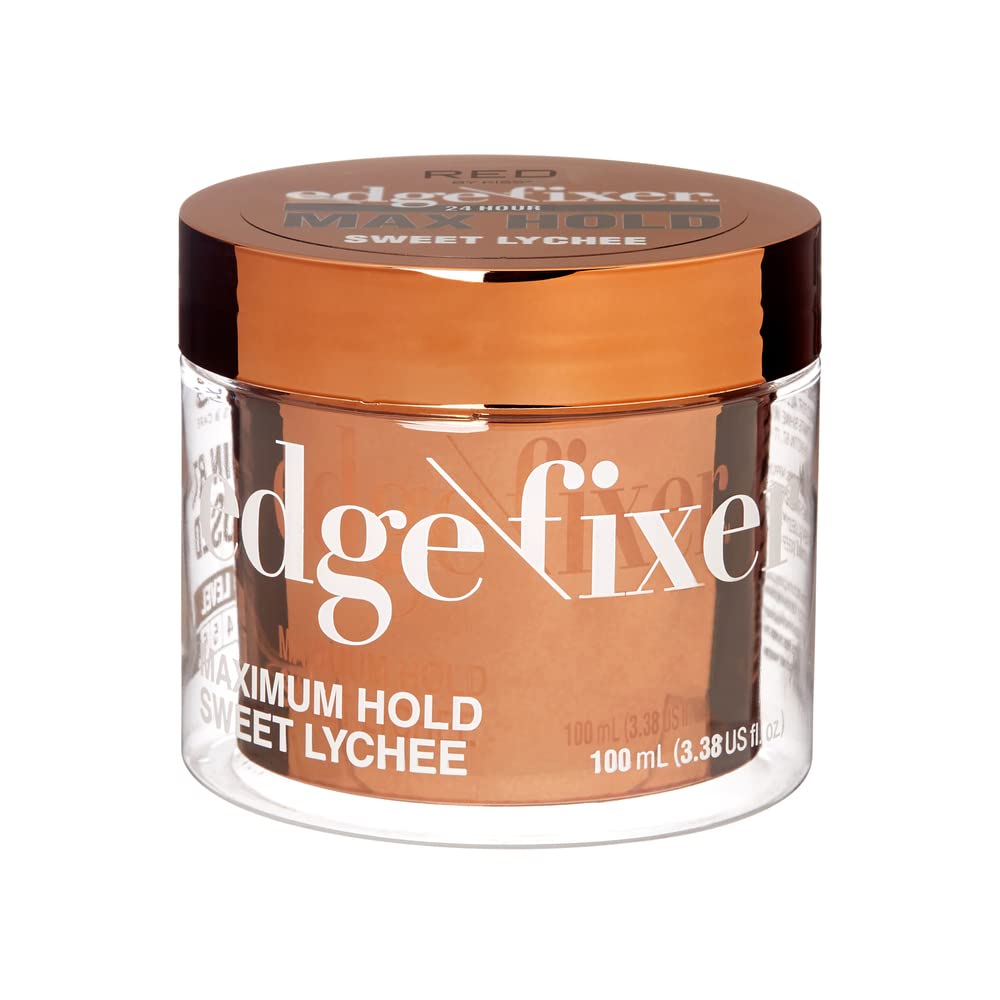 Red by Kiss Edge Fixer Hair Shine Gel, 24 Hour Max Hold, Non-Flaking, Biotin B7 Infused, Natural Styling, Professional Edge Control Wax, Perfect Beauty & Personal Care Red by Kiss