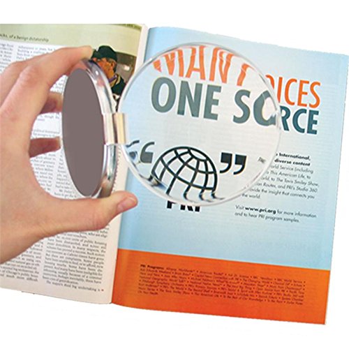 Rucci 3-in-1 Magnifying Compact Mirror, Clear Acrylic, 4 Inch Diameter Beauty & Personal Care Rucci