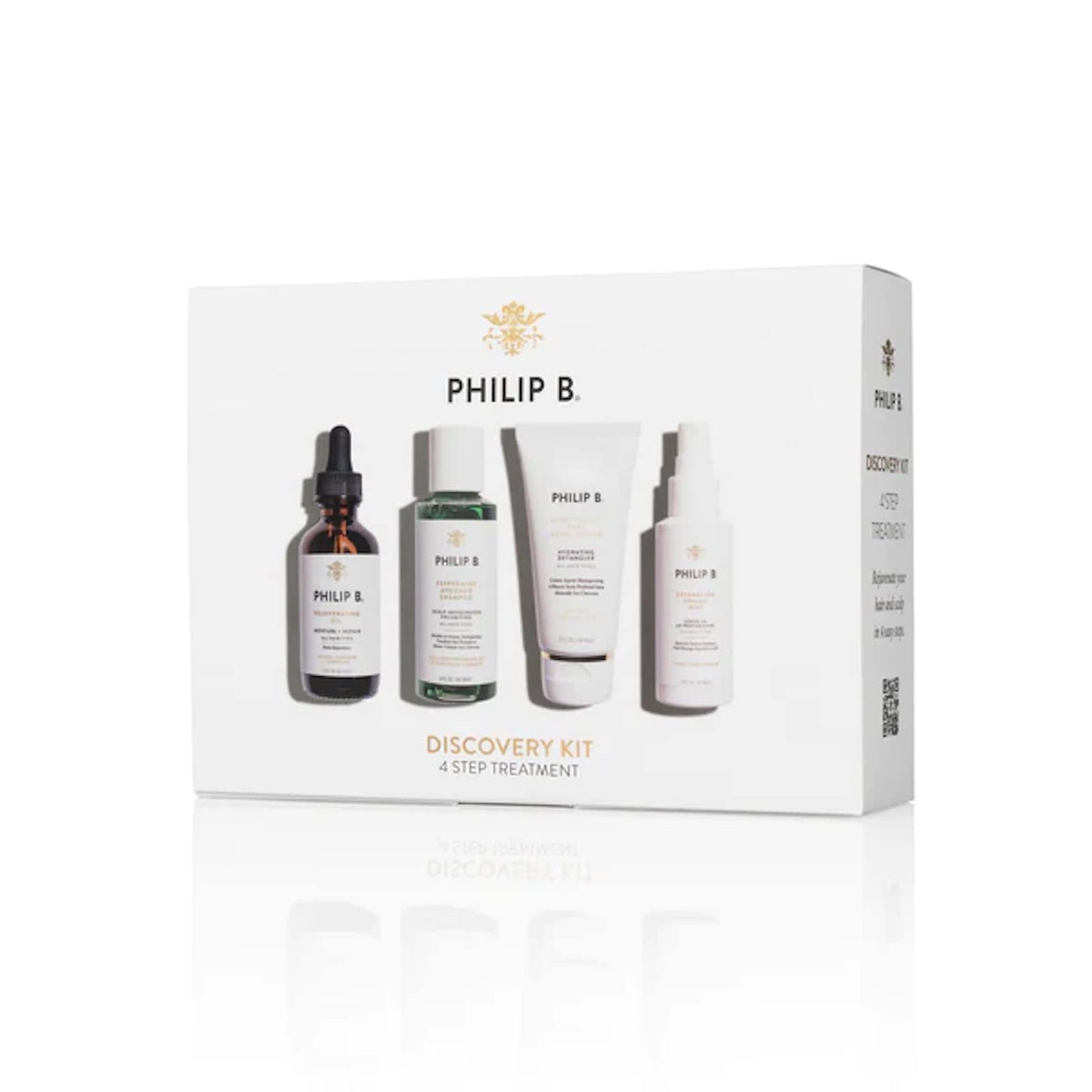 Philip B. 4 Step Discovery Kit - Includes Peppermint Avocado Shampoo, Rejuvenating Oil, Detangling Toning Mist & Lightweight Deep Conditioner, 2 fl oz Beauty & Personal Care PHILIP B
