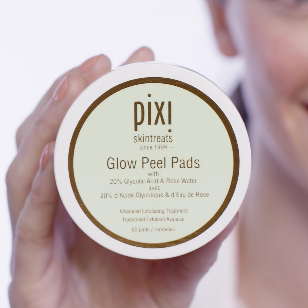 Pixi Beauty Glow Peel Pads | Exfoliating Treatment Contains 20% Glycolic Acid | Reveal Glowing Complexion | 60 Pads Beauty & Personal Care Pixi
