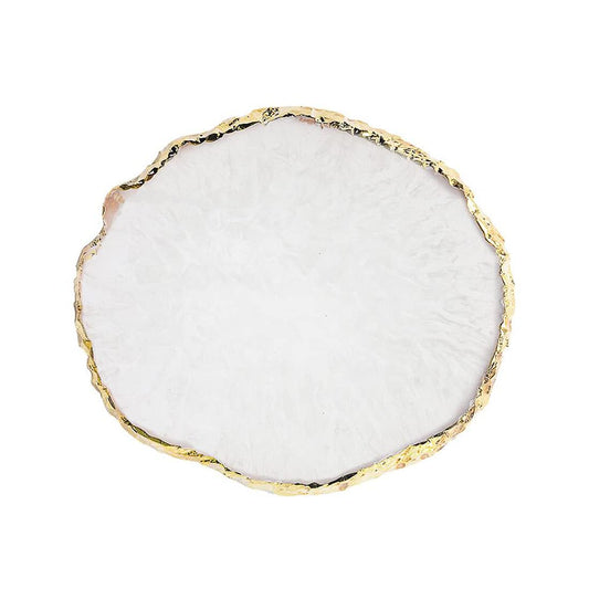 Resin Nail Art Palette, Nail Painting Mixed Color Palette, Gilded Edge Nail Gel Color Makeup Display Board Pallet (White) Beauty and Personal Care GAOSENLONK Default Title