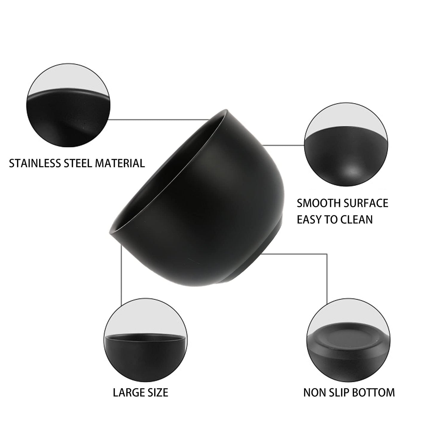 Shaving Soap Bowl With Lid, Shaving Bowl,Black Stainless Steel Shaving Bowl Men's Foam Cup,Slick Shaving Lather Bowl for Men Father's Day Gifts Beauty and Personal Care Yinhing