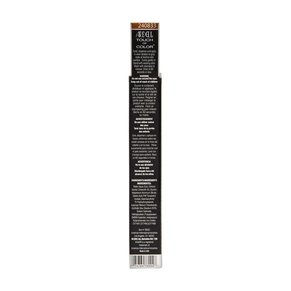 Ardell Touch of Color Temporary Hair Dye, Light Brown - Instant Root Touch Up Hair Color for Precision Coverage, Fast-Drying, 0.2 fl oz Beauty & Personal Care Ardell