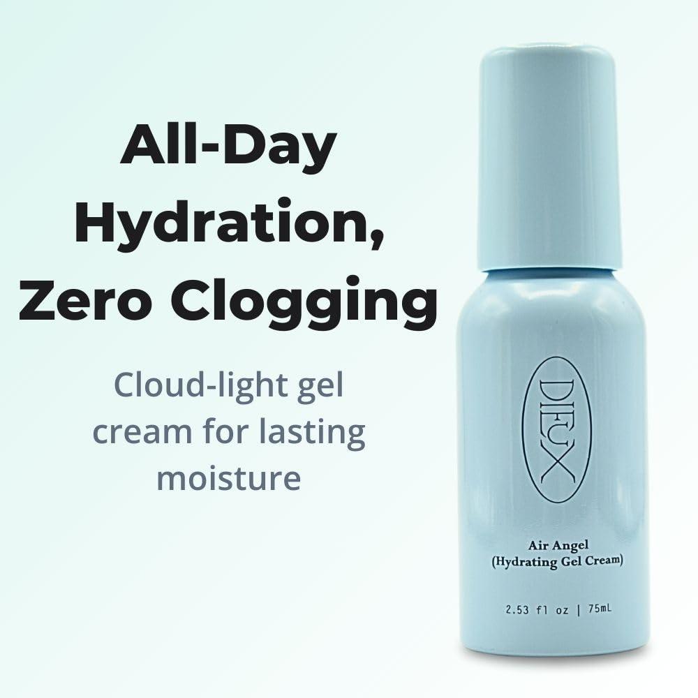 Dieux Skin Air Angel Lightweight Gel Cream Moisturizer - Hydrating, Plumping, Non-Comedogenic, Vegan, Fragrance-Free, 2.53 oz Beauty & Personal Care Dieux