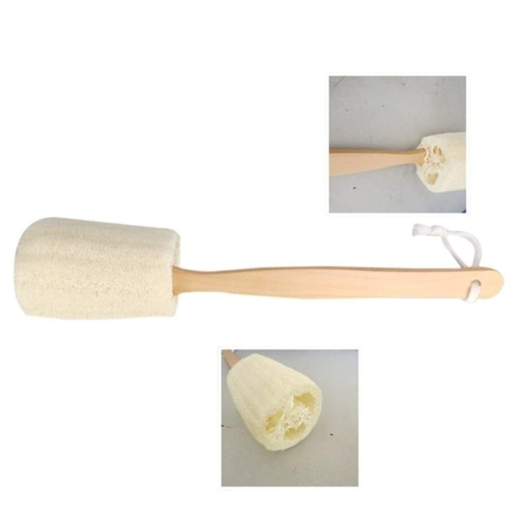 YingRen Exfoliating Brush-Shower Bath Sponge-Useful Natural Exfoliating Loofah Luffa Loofa Back Sponge Scrubber Brush with Long Wood 1 Pcs Beauty and Personal Care YingRen