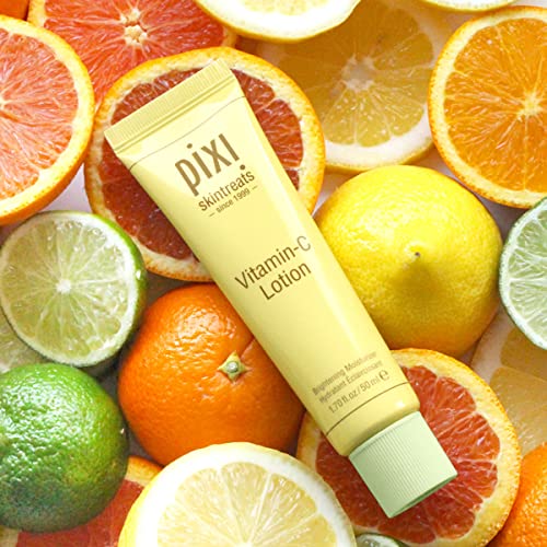 Pixi Beauty Vitamin-C Lotion 50ml | Brighten And Improve Skin Tone | Daily Moisturizer With Orange, Grapefruit, and Olive Oil | Rich Hydration | 1.7 Beauty & Personal Care Pixi