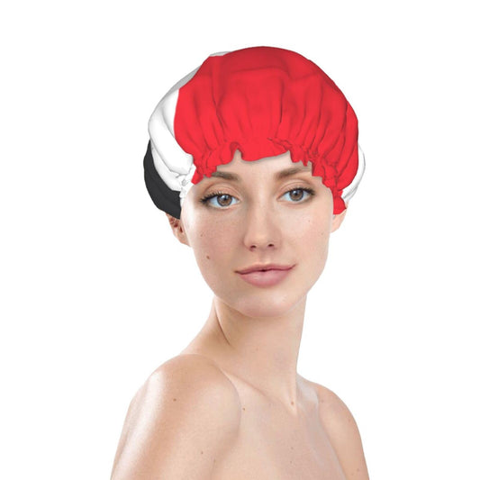 Principality Sealand Flag Prints Shower Cap Double Layer Lined Waterproof Bathing Shower Hat Beauty and Personal Care Hayyett