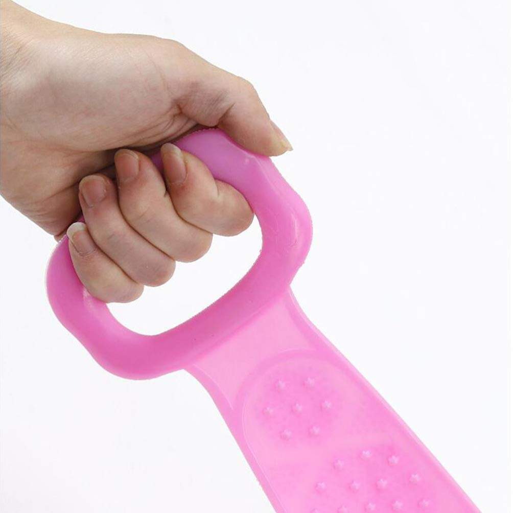 2pcs Long Strip Back Scrubber Bath Shower Scrubber Silicone Body exfoliator Body Massage Silicone loofah Back Massager Bath Brush Brush Deep Cleaning Beauty and Personal Care Hemoton