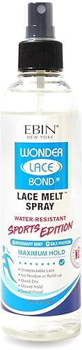 EBIN NEW YORK Wonder Lace Bond Melt Spray 8 Fl Oz Sports Edition - Melting Spray for Lace Wigs with Strong Hold - Rosemary Mint for Scalp Comfort Beauty & Personal Care EBIN NEW YORK