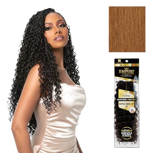 Sensationnel Empire Feather Crochet Braids-Ripple Wave,14in, 30 LIGHTAUBURN