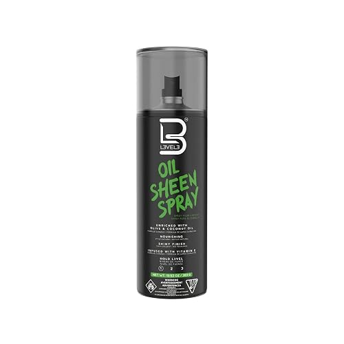 L3 Level 3 Oil Sheen Spray - Adds Shine to Hair After Styling - Infused with Vitamin E, Olive and Coconut Oil and Herbal Extracts Beauty & Personal Care L3