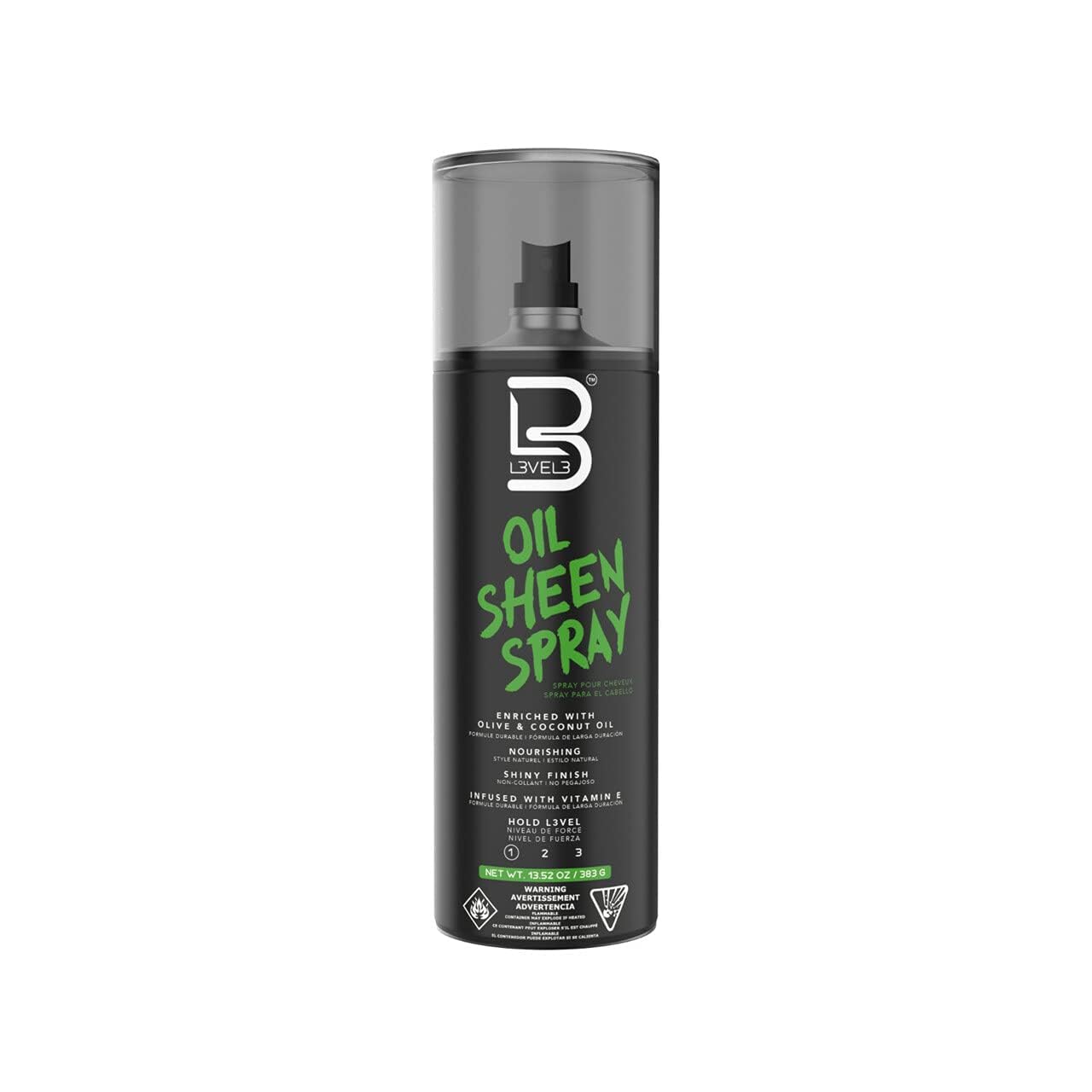 L3 Level 3 Oil Sheen Spray - Adds Shine to Hair After Styling - Infused with Vitamin E, Olive and Coconut Oil and Herbal Extracts Beauty & Personal Care L3