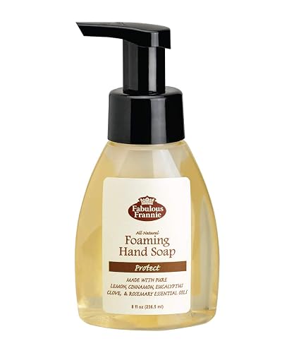 Fabulous Frannie All Natural Ingredients No Synthetics Protect Foaming Hand Soap made with Pure Essential Oils Clove, Lemon, Cinnamon, Eucalyptus Beauty & Personal Care Fabulous Frannie