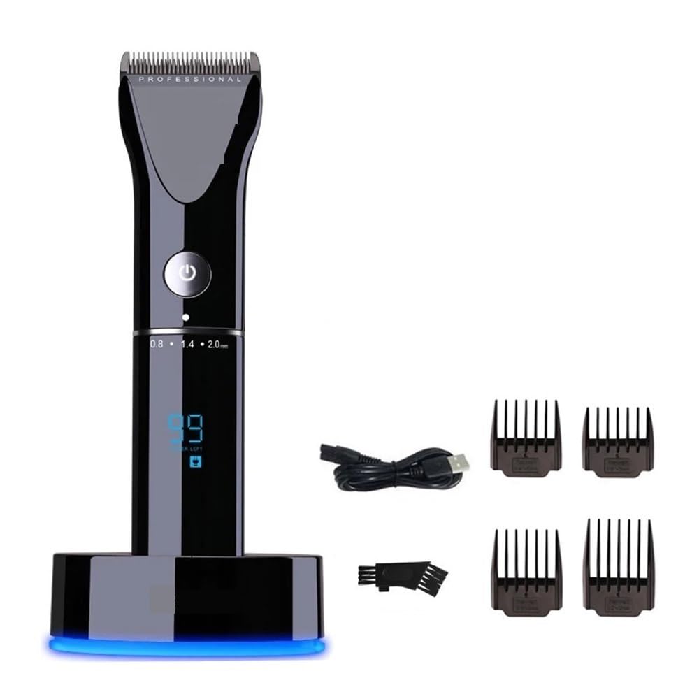 EWKYLSEM Professional Hair Clipper Rechargeable Trimmer Lithium Battery Adjustable Combs 100-240V Cutting Beard F17(Black with Bag) Beauty and Personal Care EWKYLSEM