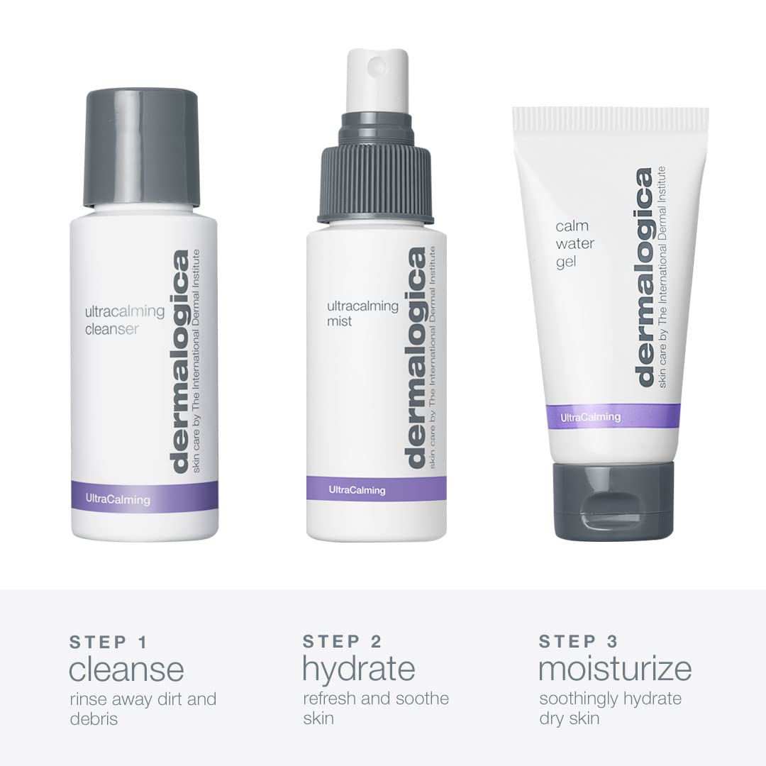 Dermalogica Sensitive Skin Rescue Kit - Set Contains: Face Wash, Toner, and Face Moisturizer - Skin Care To Calm, Soothe and Minimize Irritation Beauty & Personal Care Dermalogica