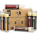 Earth's Daughter USDA Organic Lip Balm 6-Pack - Fruit Flavors, Beeswax, Coconut Oil, Vitamin E - Best Lip Repair Chapstick for Dry Cracked Lips Beauty & Personal Care Earth's Daughter