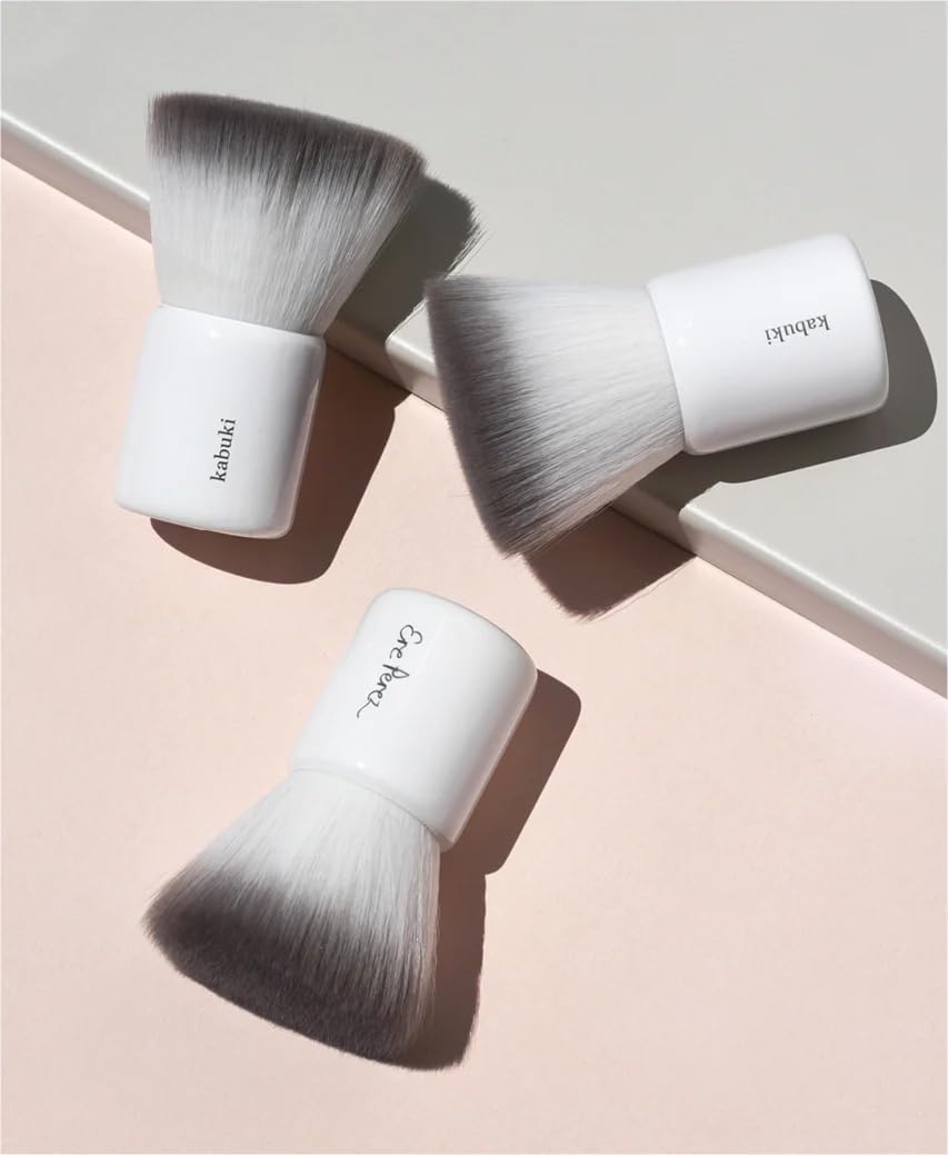 Ere Perez - Natural Eco Vegan Kabuki Makeup Brush | Multipurpose For Powder + Cream | Vegan Nylon Bristles, Cruelty-Free, Clean Beauty Beauty & Personal Care Ere Perez