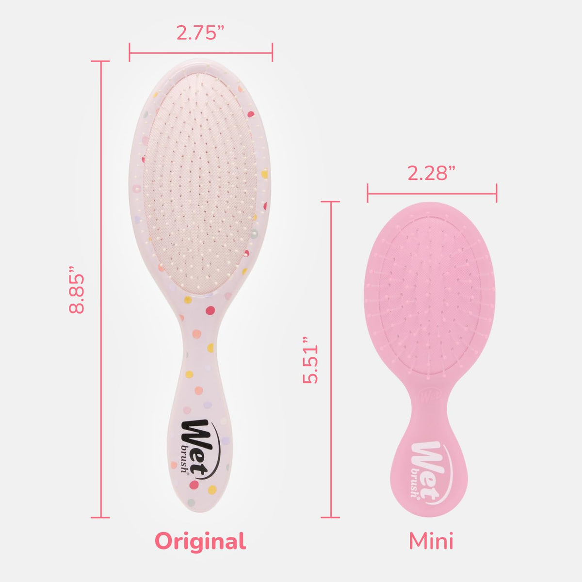 Wet Brush Original Detangling Hair Brush, Hello Disney Minnie Mouse - Ultra-Soft IntelliFlex Bristles - Detangler Brush Glide Through Tangles With