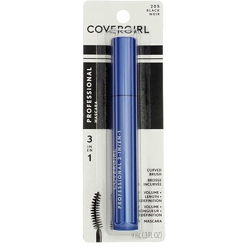 CoverGirl Professional 3 in 1 Curved Brush Black 205 Mascara -- 3 per case. Beauty & Personal Care COVERGIRL