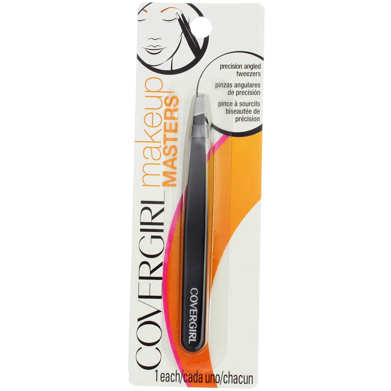 COVERGIRL Makeup Masters Precision Angled Tweezers, 1 Count (packaging may vary) Beauty & Personal Care COVERGIRL