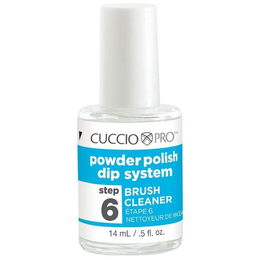 Cuccio Colour Powder Polish Dip System Step 6 - Specially Formulated Resins - Vibrant Finish with Flawless, Rich Color and Durability - Brush Cleanser