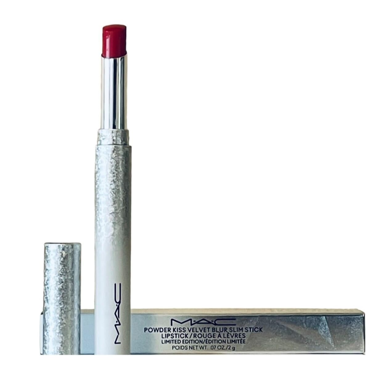 MAC Powder Kiss Velvet Blur Slim Lipstick Limited Edition ~ Merry Cherry Beauty & Personal Care MAC
