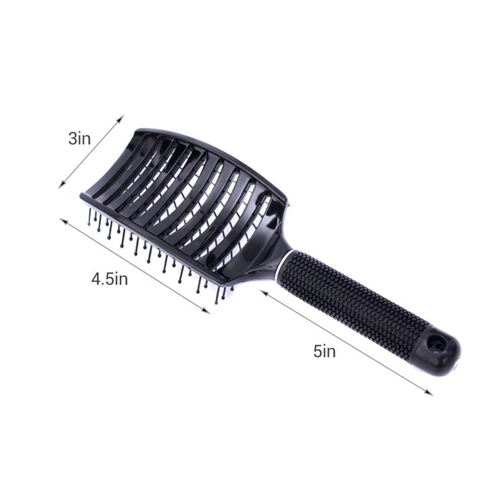Vent Blow Dryer Hair Brush, Women Thick Long Curly Paddle Detangling Massage Brush, Fast Drying Straight Volume Comb, Curved Anti Static Styling Tool Beauty & Personal Care eyxformula