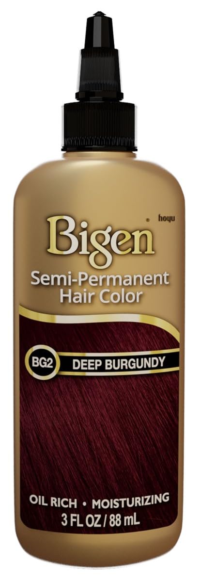 Bigen Semi-Permanent Haircolor #Bg2 Deep Burgundy 3 Ounce (88ml) (3 Pack) Beauty & Personal Care Bigen