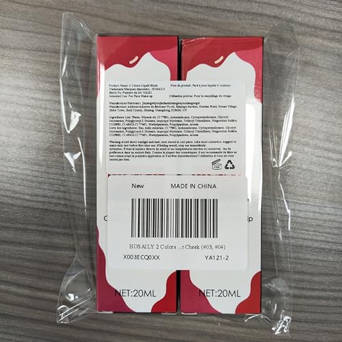 HOSAILY 2 Colors Liquid Blush Lightweight Cream Blush Makeup Waterproof and Long Lasting Natural Gel Cream Liquid Blush for Cheek (#03, 04) Beauty & Personal Care HOSAILY