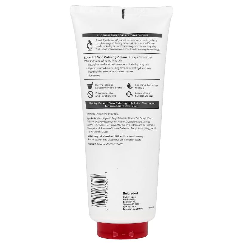 Eucerin Calming Creme Daily Moisturizer - 14 oz, Pack of 4 Beauty & Personal Care Eucerin